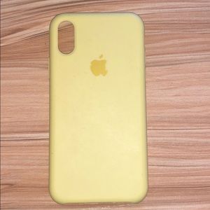 SOLD: Yellow Apple Silicon iPhone X Case